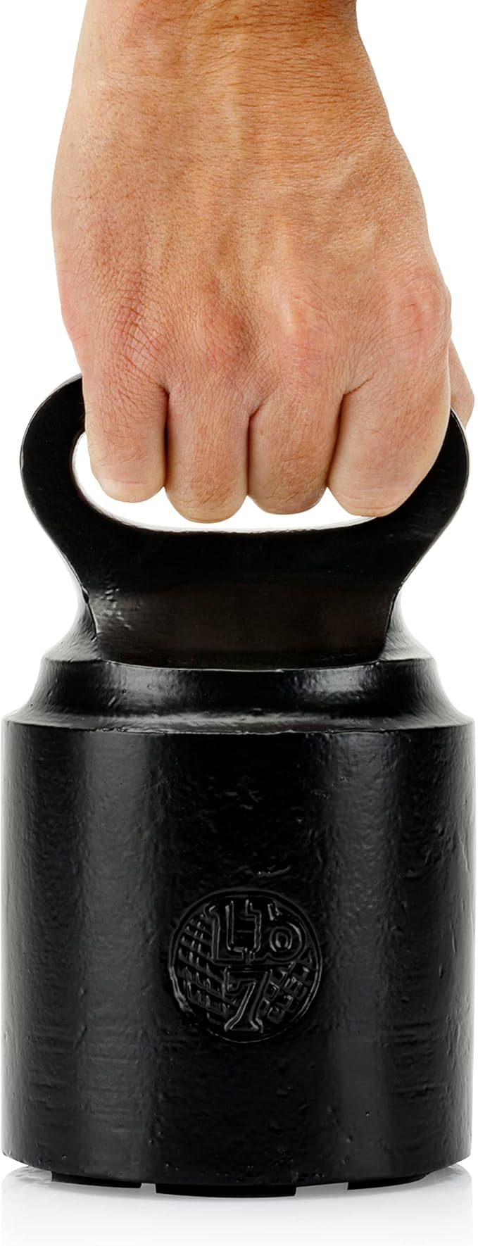 CRAFTSMAN ROAD Cast Iron Door Stop Decorative, Weighted Heavy Door Weight 7lb Antique Free Standing 7' x 4' Non Slip with Handle (Black)