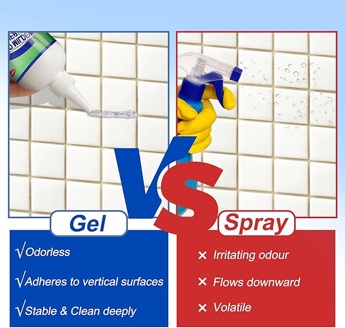 Home Stain Remover Gel, Effective Washing Machine Cleaner, Black Stain Cleaner for Grout, Walls, Shower, Caulk, Kitchen Sinks and Refrigerator Strips - 5 Fl Oz