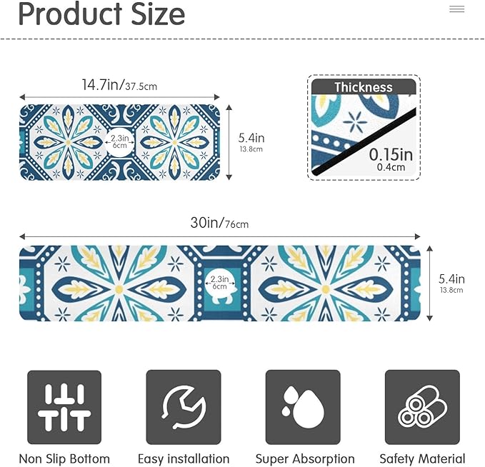 Kitchen Sink Splash Guard 1 PC 14.7 Inch Sink Faucet Mat Splash Guard for Bathroom Countertop Water Absorbent Foldable Cuttable Soft Washable Totem