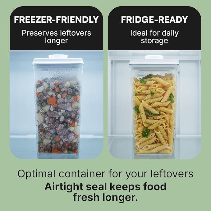 Bop Top | Airtight Meal Prep Containers with Lids | Food Storage Container Sets | Snack and Overnight Oats Fridge Organizer | Pantry and Kitchen Organization