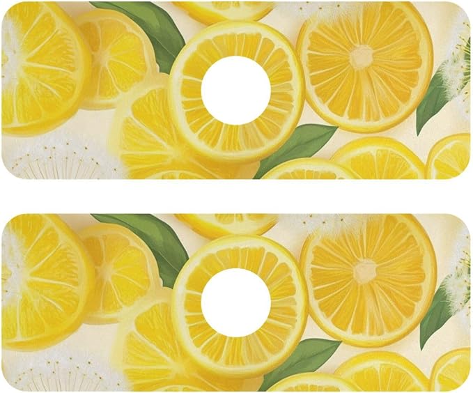Yellow Dandelions and Summer Lemon Kitchen Sink Splash Guard Sink Faucet Mat Faucet Handle Drip Catcher Drain Mats for Kitchen Bathroom Countertop Absorbent Dish Drying Pad 2Pack 14.7x5.4IN