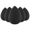 BEAKEY Makeup Sponge Set, 5 Pcs Foundation Blending Sponge, Beauty Sponges Flawless for Liquid, Cream, and Powder, Latex-Free and Vegan Boun Boun Makeup Sponges, Black