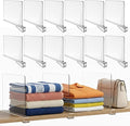 Acrylic Shelf Dividers for Closet Organization, 4-Pack Premium Quality Reinforced Material Closet Organizers and Storage, Perfect for Purse, Sweaters, Towels, Shoes, and Books Organization