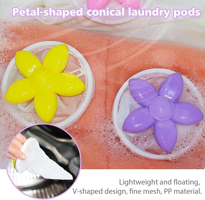 2026 Upgraded Lint Catcher for Washing Machine， Pet Hair Remover for Laundry，Washing Machine Pet Hair Remover & Lint Catcher, Reusable Laundry Hair Filter for Pet-Loving Families;(Petal Color Mixing)