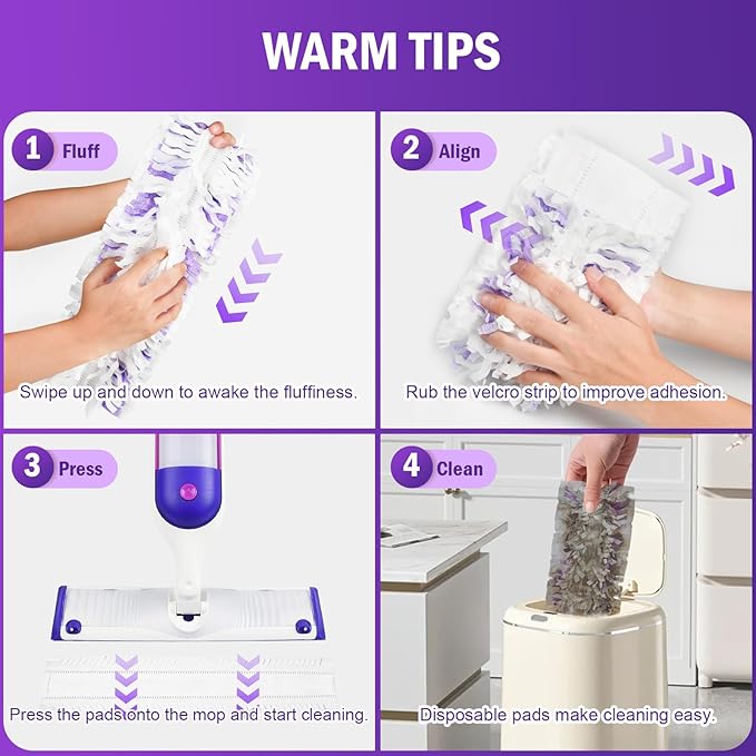 25 Pack Power Mop™ Pad Refills for Swiffer® Power Mop™ Pads, Powermop™ Pads for Multi-Surface Floor Cleaning, Unscented