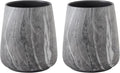 2Pcs Toothbrush Holder for Bathroom - Marble Grey Ceramic Tooth Brushing Holders Set, Toothbrush Cup & Toothpaste Organizer for Bathroom Countertop, Makeup Brush Holder, Pen Holder for Home Storage