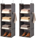 Hanging Closet Organizer 4 Shelf - Hanging Cube Organizer with Pockets, Sweater Shoe Storage, Max Storage for RV Closet, Grey (2)