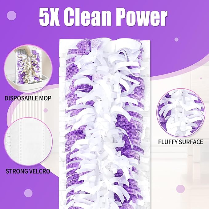 60 Count Disposable Pads for Swiffer Power Mop,Replacement for Swiffer Mopping Pads Refills Compatible with Swiffer Power Mop Pads,Multi-Surface Safe on All Finished Floors Cleaning
