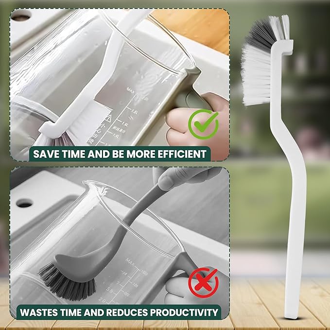 8 Pcs Crevice Cleaning Brush Set – Hard Bristle Cleaning Tools for Grout, Gaps & Narrow Spaces – Multi-Purpose Grout Brush, for Cleaning Bathroom, Shower, Window Tracks, Kitchen