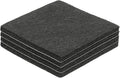 uxcell Felt Furniture Pads, 4Pcs 3.35" x 3.35" Adhesive Backed Felt Non-Slip Anti-Scratch Chair Leg Protectors for Protecting Hardwood Floor, Black