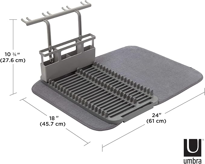 Umbra Udry Dish Rack with Dry Mat