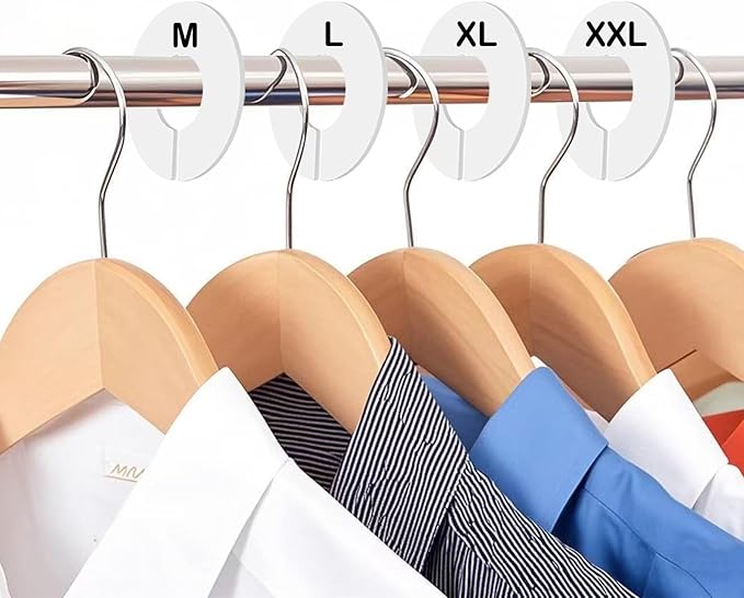 10-Pack Closet Dividers for Hanging Clothes, Durable Plastic Wardrobe Organizers - Perfect for Closet Rods, Clothing Racks & Retail Display
