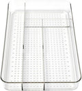Dial Industries Small Cutlery, Utensil, Silverware Kitchen Drawer Organizer Tray, Clear