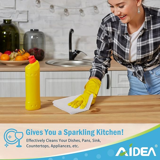 AIDEA Microfiber Cleaning Cloth White 50PK, Cleaning Rags, Lint Free Microfiber Towels, Kitchen Towels Dusting Cloth, Wash Cloths, Dish Rags White, 11.5"x 11.5"