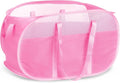100L Collapsible Laundry Baskets, Tear Proof Pop Up Laundry Hamper with Dual Handles, Large Foldable Laundry Basket, Easy to Carry Laundry Hamper for Home, Laundry Room, Bedroom, Dorm, Travel Pink
