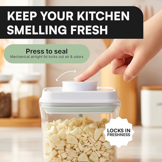 Bop Top | Airtight Meal Prep Containers with Lids | Food Storage Container Sets | Snack and Overnight Oats Fridge Organizer | Pantry and Kitchen Organization