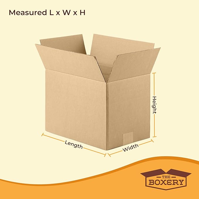 The Boxery 7"x4"x4" Brown/Kraft Corrugated Cardboard Shipping Boxes 100-Pack | Mailing, Packing, Moving & Storage for Business/Home – Durable - Eco-Friendly, Recyclable - Made in the USA