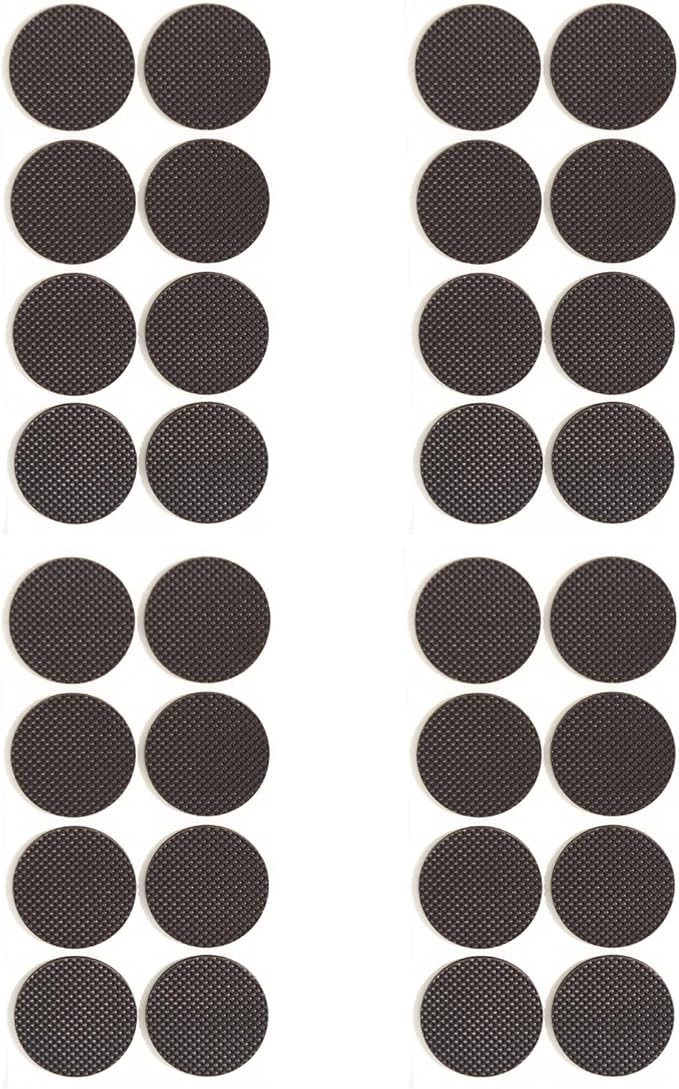 Furnigear Non Slip Furniture Pads - Self Adhesive Rubber Anti Skid Pads Grippers Rubber Chair Feet Furniture Pads for Hardwood Floors -Protectors for Furniture Table Legs Anti Slip 32 Pcs 1-1/2" Round