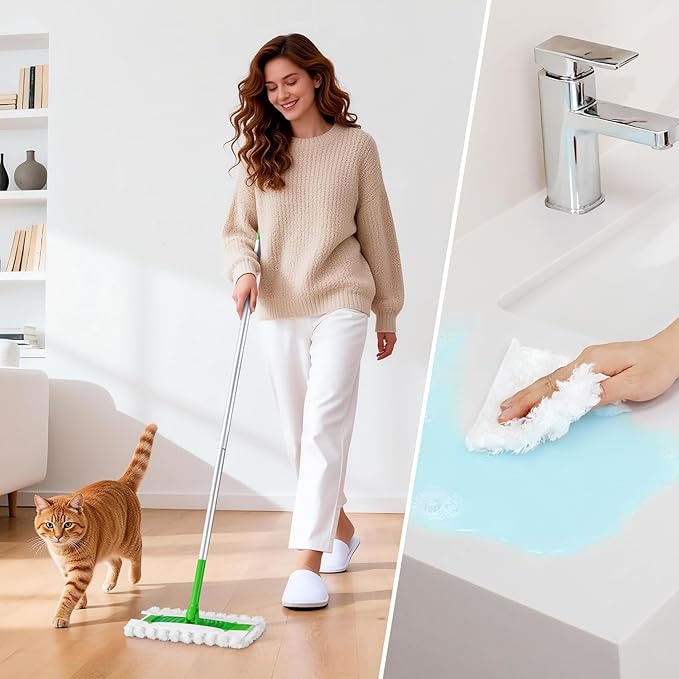 AIR U+ Upgraded Heavy Duty Pet Dry Sweeper Pads for Swiffer Dry Sweeping Cloths Refills, 60 Count