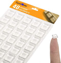 Clear Cabinet Door Drawer Bumpers Pads 40PCS Square Rubber Bumper Pads Sound Dampening for Cabinet Doors Drawers Picture Frames Laptop 12.7 x 3mm