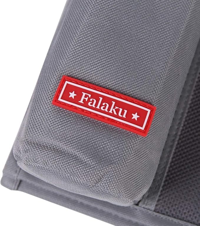 Falaku Bedside Caddy, 4 Pockets Bedside Organizer Caddy Under Mattress,Holds Water Bottles,Magazines,Books (Classic 4 Pockets-Grey)