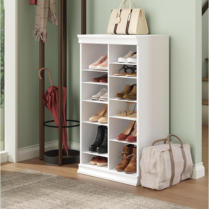 ClosetMaid Modular Adjustable Divided Storage Shelving Unit Organizer, 15.94-Inch D x 40.3-Inch H x 21.38-Inch W, White