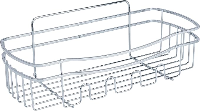 Bath Bliss Adhesive Shower Caddy Organizer | 5 Piece Set | 2 Soap Dishes | 1 Small Organizer | 2 Large Organizers | Bathroom Organization | Holds Up to 15lbs | Easy to install | Chrome
