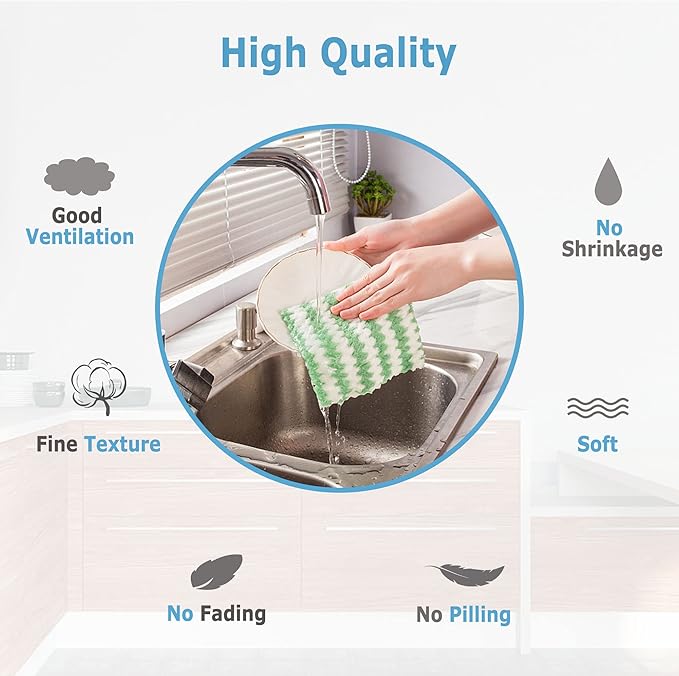 Choicy Microfiber Cleaning Cloth Absorbent Kitchen Towels Dish Cloths Washable 10 Pack 12×12in Reusable Cleaning Rags for Car Gardens Kitchen Hand Glass Windows Mirrors No Odor