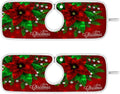 2 Pack Sink Splash Guard Merry Christmas Red Poinsettia Kitchen Faucet Absorbent Sink Mat for Faucet Kitchen Guard Drip Catcher Drying Mat for Farmhouse Barthroom Bar,S