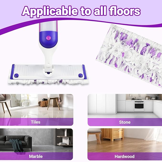 54 Count Disposable Power Mop Pads Refills Compatible with swiffer PowerMop, PowerMop Wet Pads Rifill Cooperate with Swiffer Mop Refill Liquid Extra Absorbent, Traps Dust & Hair