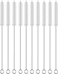 Straw Cleaner Brush Extend 12 inch, Extra Wide 12mm diam Pipe Cleaners, Extra Long Straw Brush for Sippy Cup, Water Bottle and Tubes, Drinking Straw Cleaning brush Set 10 Pack