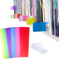 48PCS 12x2inch Thick Library Book Dividers for Shelves with Stickers