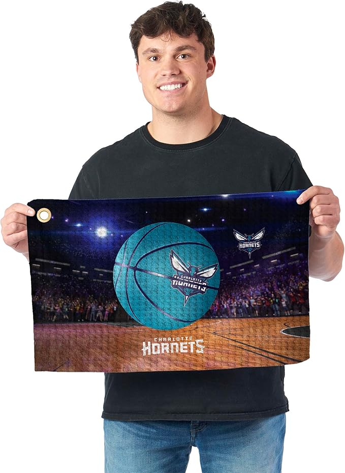 Northwest NBA Golf Towel – Official Licensed Microfiber Waffle Fabric, Absorbent 16x25 in Club Cleaning Accessory