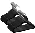 GoodtoU Infant Clothes Hangers Black Velvet, Toddler Hangers 50 Pack Non Slip for Baby Clothes