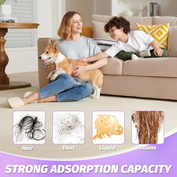 Disposable Power Mop Pads Refills for Swiffer PowerMop，Multi-Surface Mopping Pad Refills for Floor Cleaning (White & Purple, 10 Pack)
