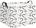Rectangular Black Storage Basket,Gift Basket Empty,Heart Print Toy Bin with Handles,Kids Toys/Books Box,Room Decor(Black Heart)