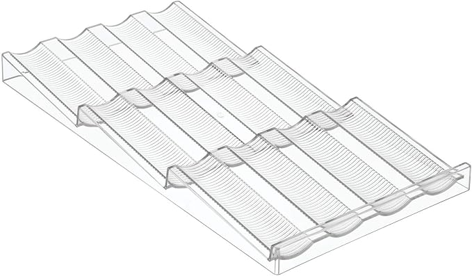 iDesign Linus Spice Rack, Drawer Organizer for Kitchen Storage - Clear