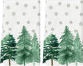 Christmas Kitchen Towels Set of 2 Green Xmas Tree Snowflake Dish Towel Tea Towels for Kitchen 16x28 Inch Absorbent Drying Cloth Cooking Baking Cleaning