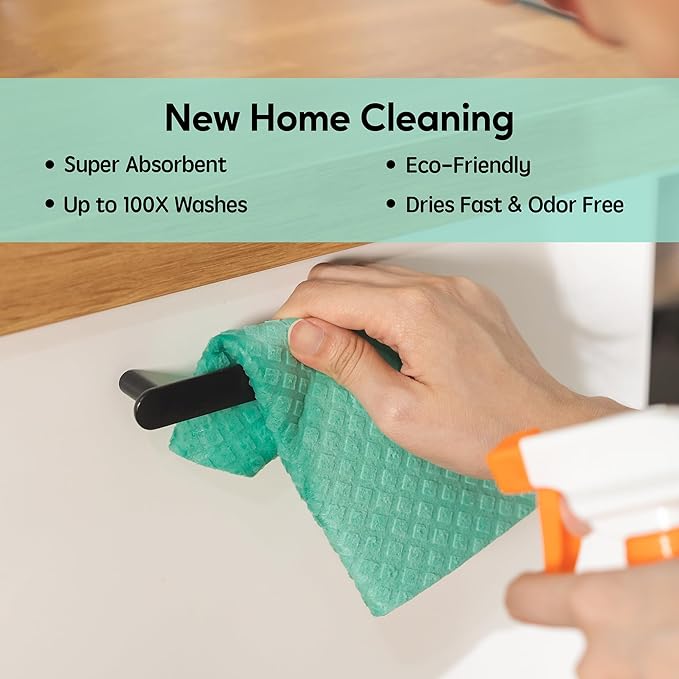Swedish Dishcloths for Kitchen, 5 Pack Swedish Dish Cloths, Ultra Absorbent Reusable Paper Towels, Cellulose Sponge Cloths, Quick Drying, No Odor, Dishwasher Safe Pink