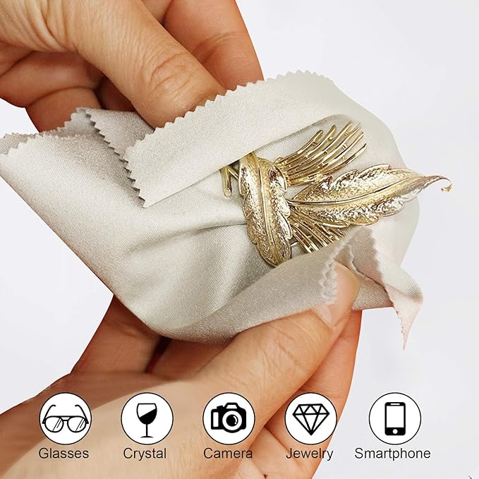 Fu Store 12 Pack Assorted Colors Microfiber Cleaning Cloths - 6" x 7" Microfiber Glasses Cloth - Great for Cleaning Eyeglasses, Cell Phones, Screens, Lenses, Glasses and All Delicate Surface