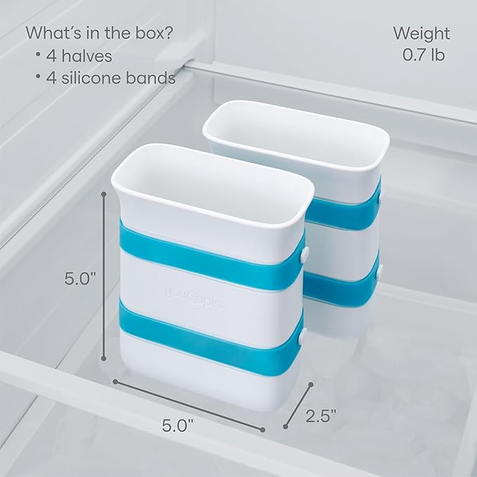 YouCopia FreezeUp Freezer Food Block Maker,2 Cup,Meal Prep Bag Container to Freeze Leftovers and Soup,(Pack of 12)
