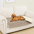 Smiry Waterproof Dog Bed Cover Blanket, Soft Reversible Pet Blanket, Washable Leakproof Cats Dogs Couch Cover for Sofa, Couch, Furniture, Plaid (30x53 Inch, Taupe/Beige)