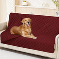 Smiry Waterproof Dog Bed Cover Pet Blanket, Soft Washable Dog Blanket for Furniture Bed Couch Sofa Reversible, Checkered (52"x82", Wine Red/Wine Red)