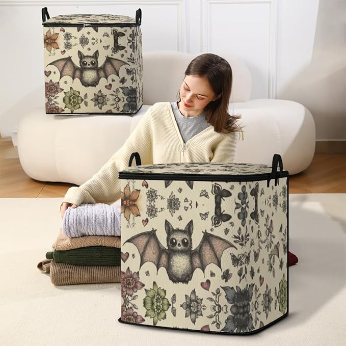 2pcs closet organizers and storage under bed,clothing blanket sweater sheet bedding comforter duvet quilt pillow toy storage bags with lids,dorm room essentials for containers 95L