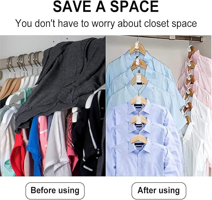 100PCS Clothes Hanger Connector Hooks, Cascading Clothes Hangers for Heavy Duty Space Saving Cascading Connection Hooks for Clothes Closet, White
