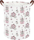 Princess Castle hamper,kids collapsible canvas waterproof girl storage box, Cute Kids Toy Storage Bin,Nursery Hamper,Toy Bins,Gift Baskets(Pink castle)