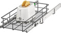 ALINE FURNITURE Pull Out Shelves - 11" W x 22" D Soft Close Pull Out Cabinet Organizer 1 Tier - Slide Out Drawers with Shelf Liner, Heavy Duty Steel Wire Baskets for Kitchen Cabinets, Pantry, Bathroom