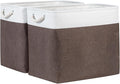 Bidtakay Baskets for Organizing Set of 2 Extra Large Fabric Storage Bins 17x12x15 in Collapsible Laundry Baskets Blanket Basket with Soft Handles Rustic Decorative Stair Basket Dog Toy Bins