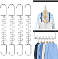 KLEVERISE 12 Pack Metal Space Saving Hangers, Stainless Steel Hangers, Magic Cascading Closet Clothing Hanger Organizer, College Dorm Essentials