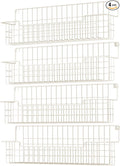 Spice Rack, 4-Pack Seasoning Organizer Wall Mounted for Kitchen Storage Organization, Metal Spice Holder Shelf for Cabinet, Pantry, White